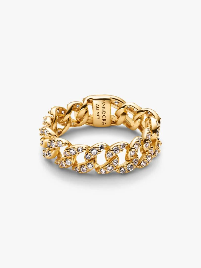 Anillo de cubana en Pavé