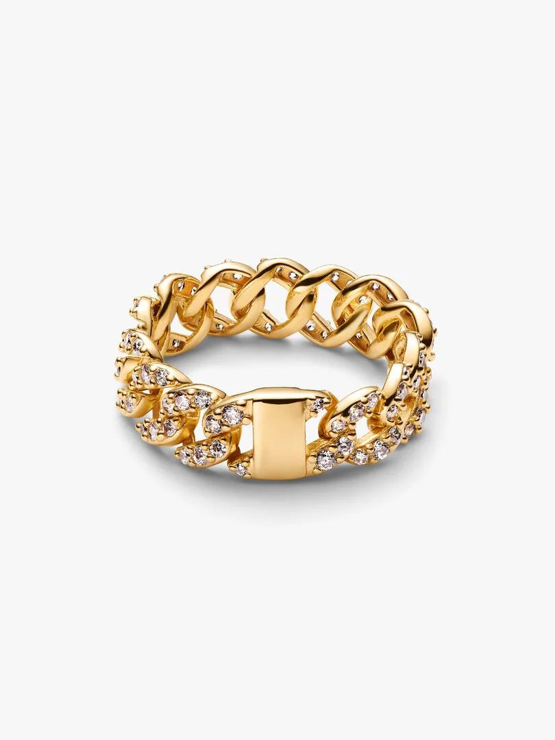Anillo de cubana en Pavé