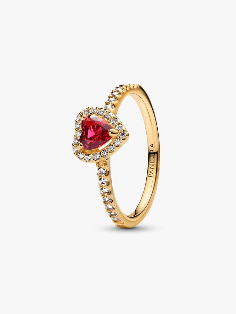 Anillo de corazón elevado