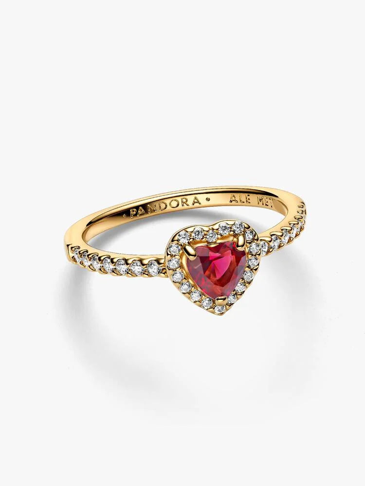 Anillo de corazón elevado