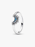 Anillo de luna azul celestial