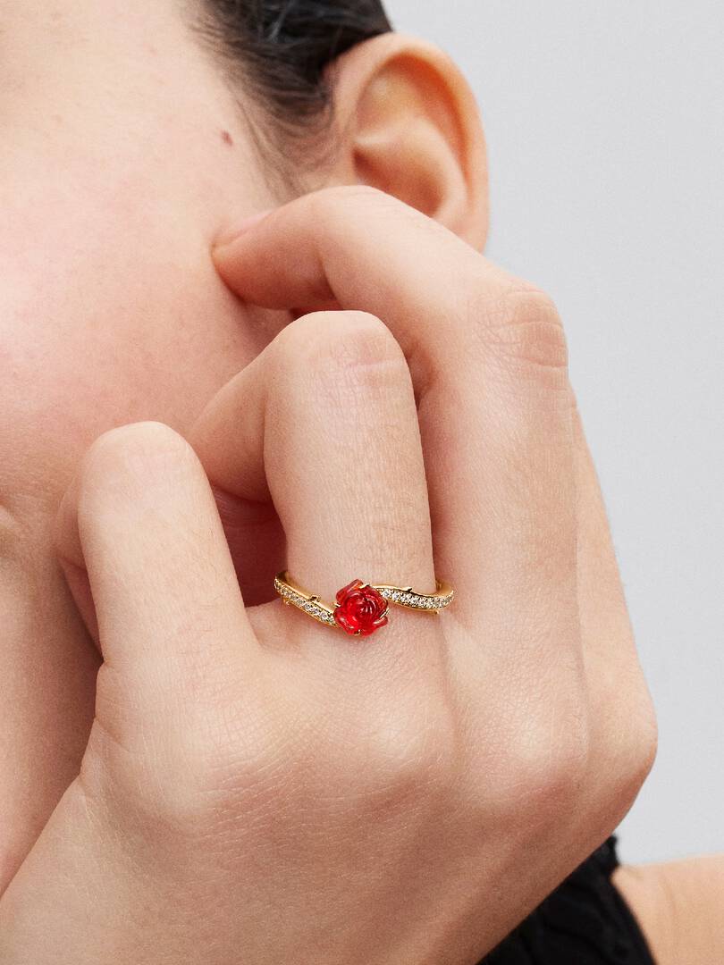 anillo de la bella y la bestia de disney