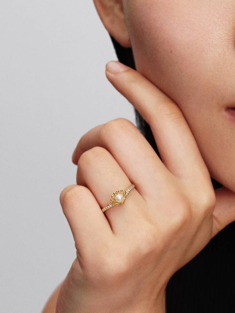 Anillo Perla Concha Princesa Ariel de Disney