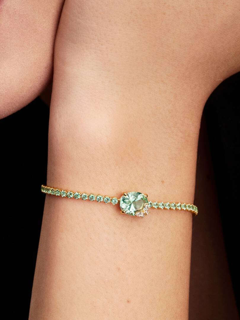 Pulsera de Tenis Mariposa Con Cierre Deslizante