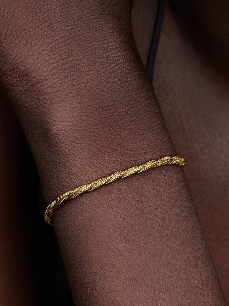 Pulsera de Cadena de Serpiente Trenzada