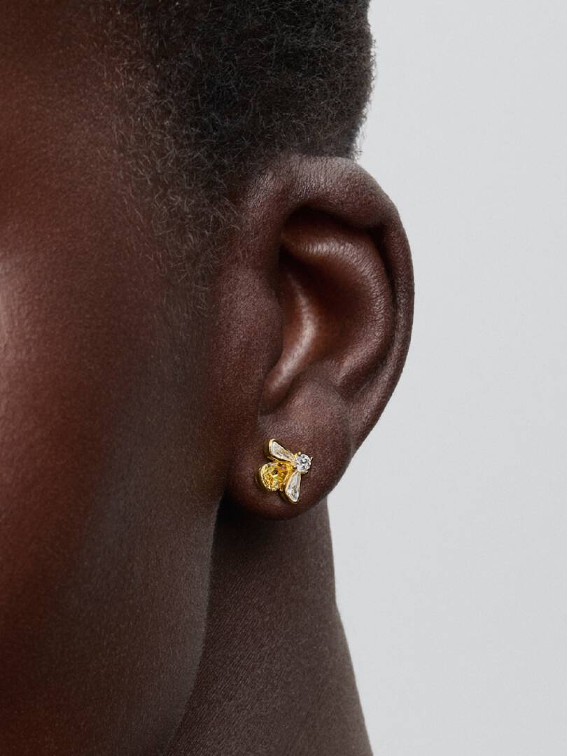 Pendientes de botón Abeja Miel