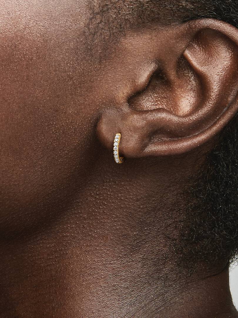 Pendientes de Aro Abrazo Brillante