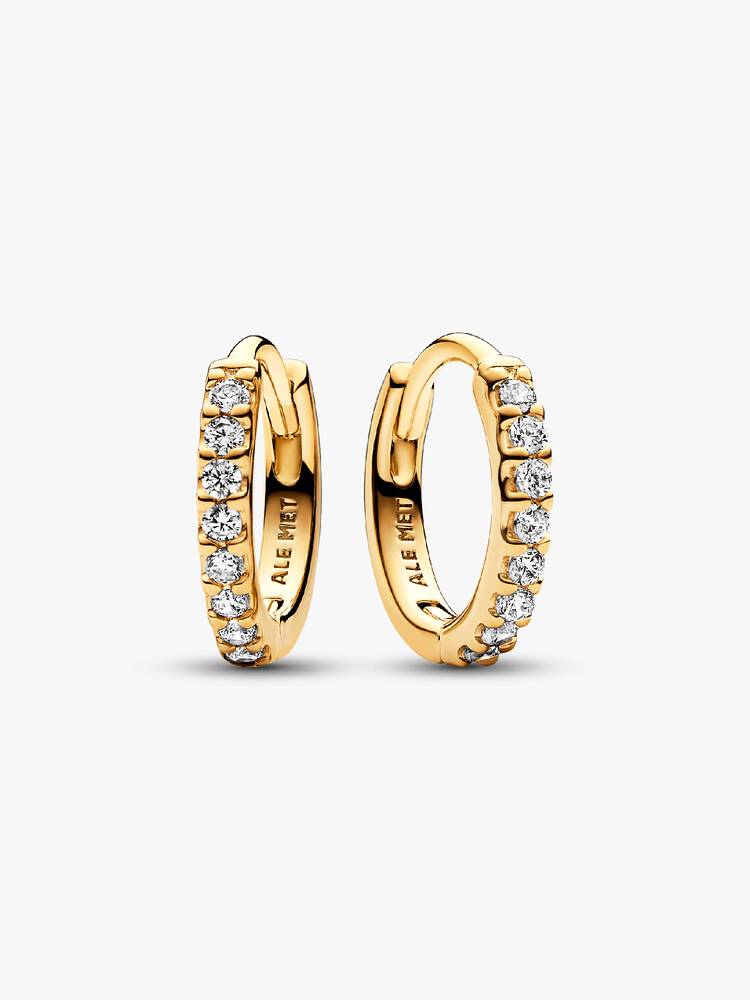 Pendientes de Aro Abrazo Brillante