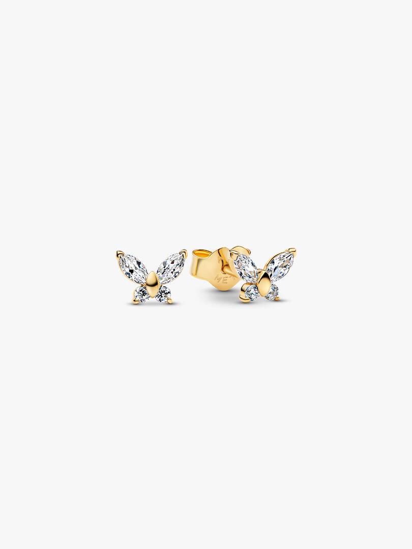 Pendientes de Botón Mariposa
