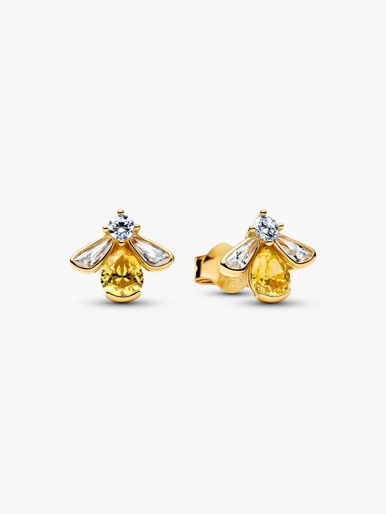 Pendientes de botón Abeja Miel