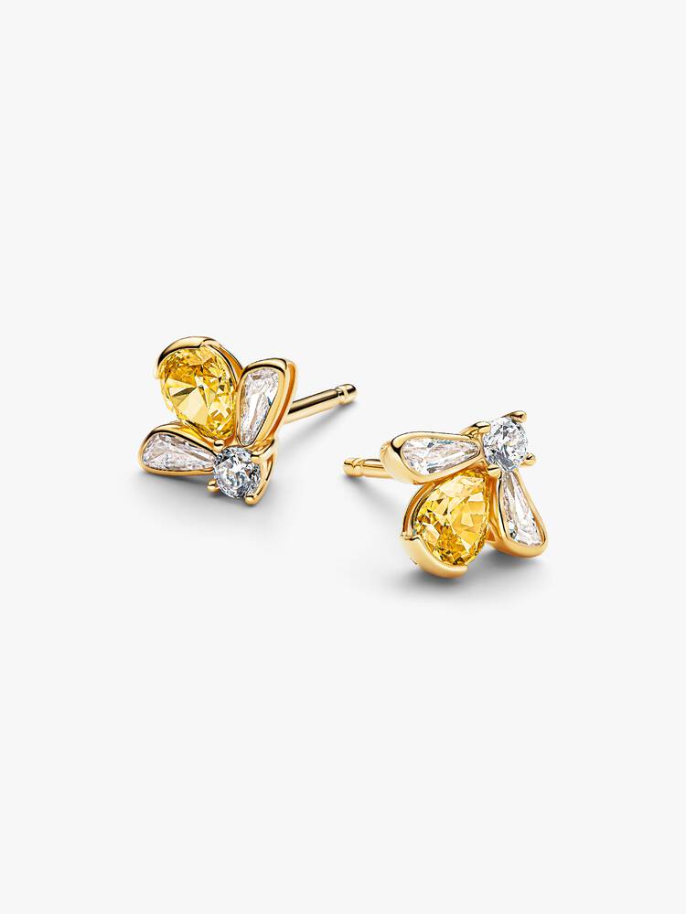 Pendientes de botón Abeja Miel