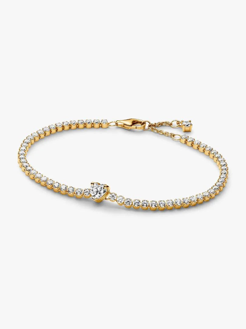 Pulsera de Tenis Corazón Brillante