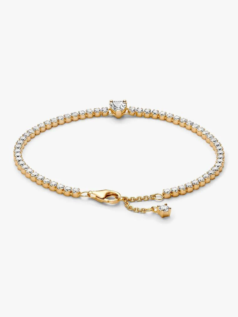 Pulsera de Tenis Corazón Brillante
