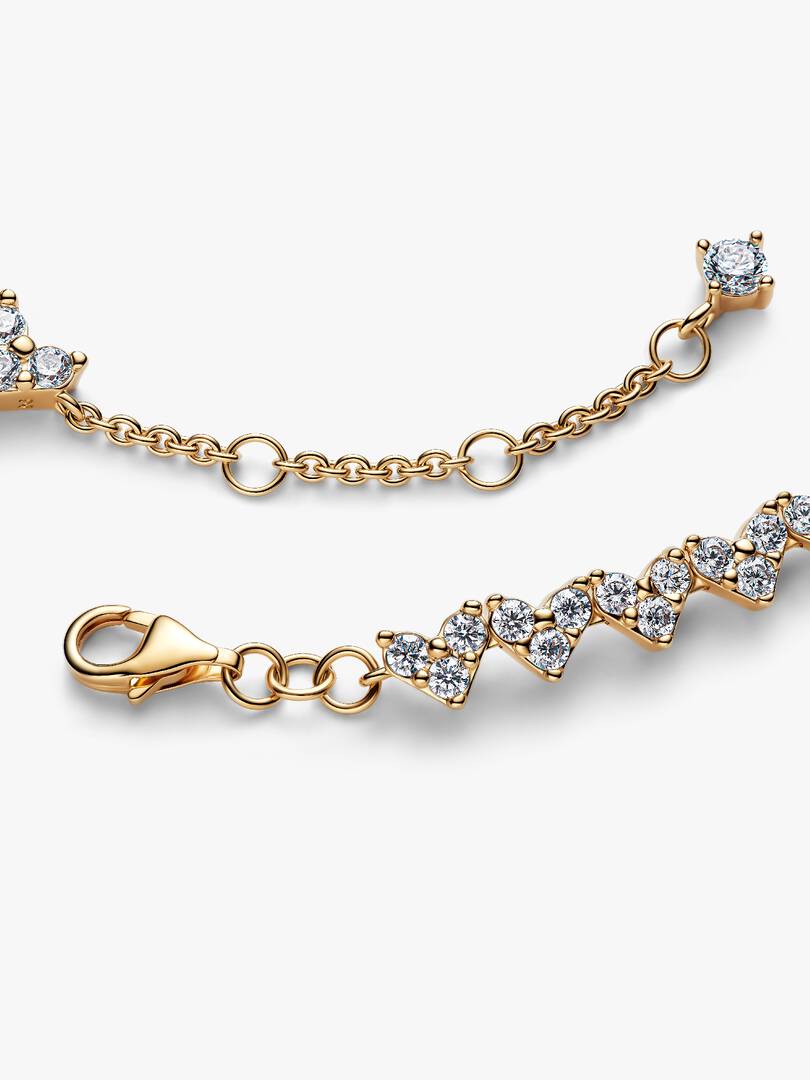 Pulsera Corazón Triple Gemas