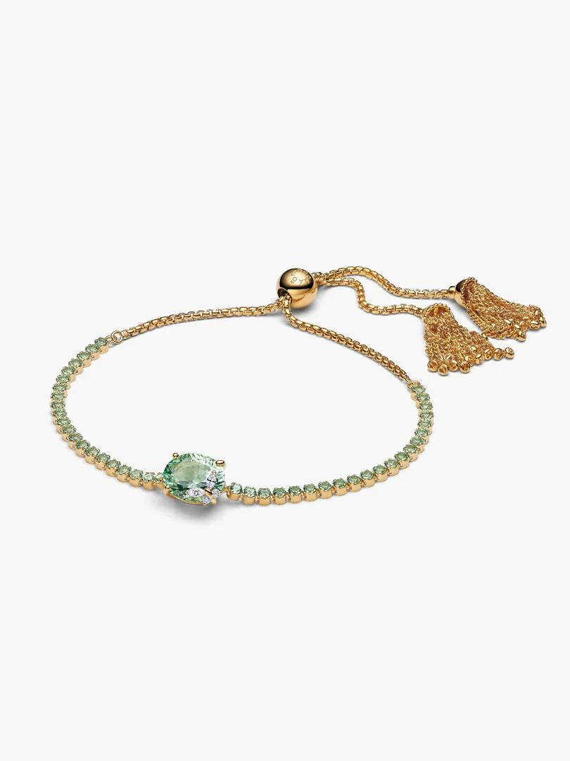 Pulsera de Tenis Mariposa Con Cierre Deslizante